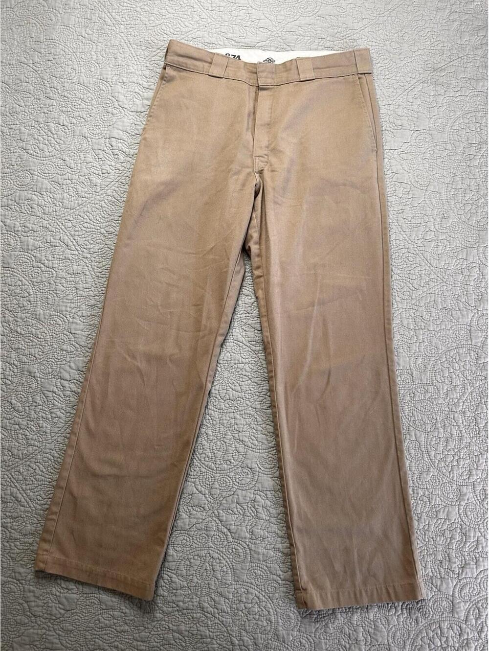 Dickies Men's Workwear Pants 874, Khaki, 32x34, Original Fit